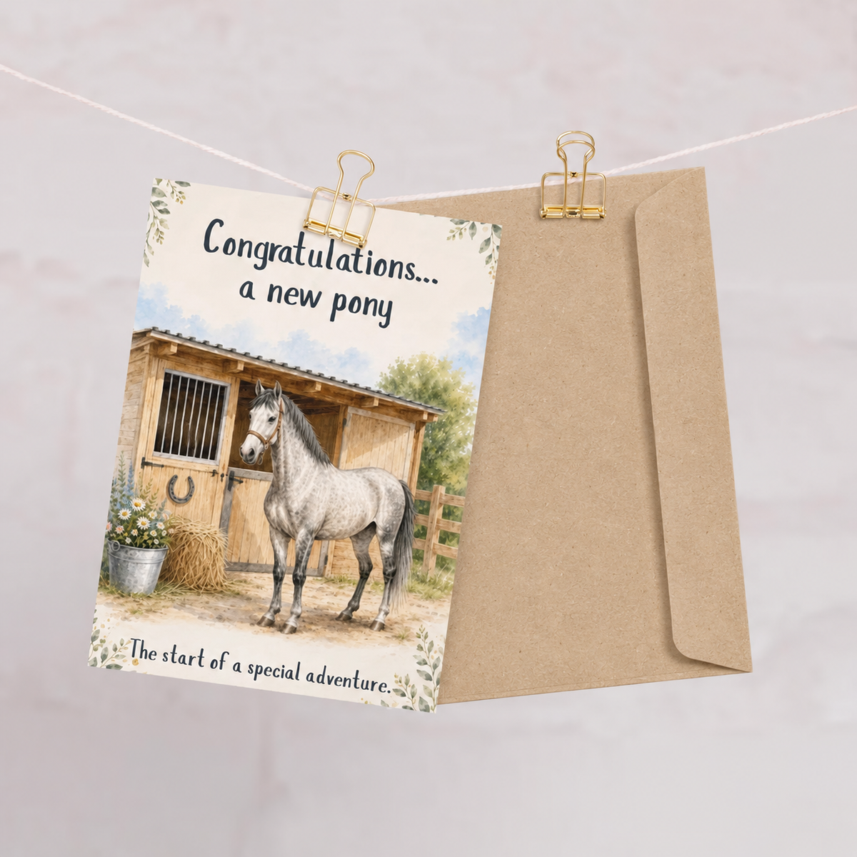 New Pony Day Card — Congratulations on Your New Pony