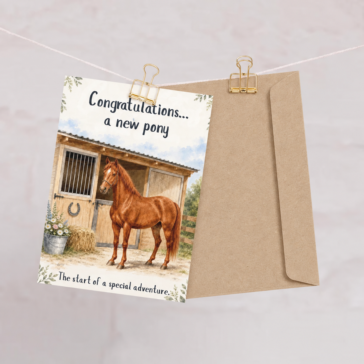 New Pony Day Card — Congratulations on Your New Pony