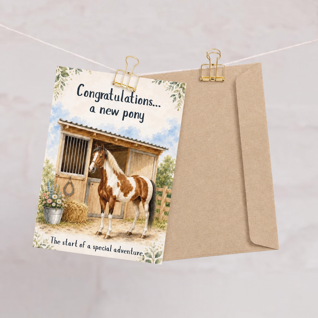 New Pony Day Card — Congratulations on Your New Pony