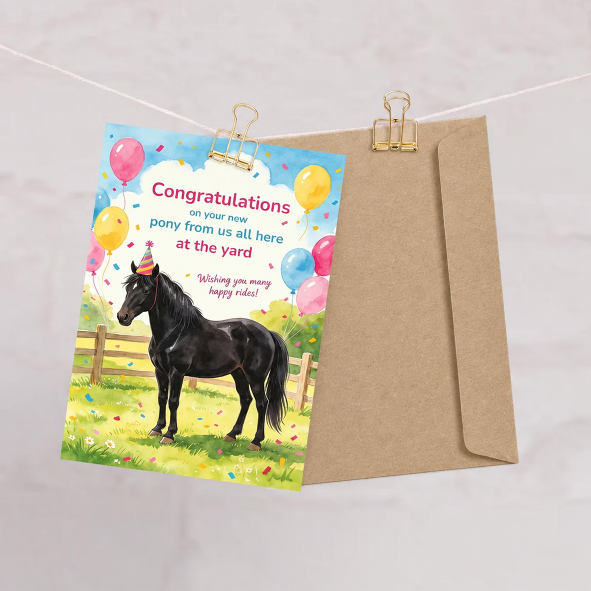 New Pony Day Card — Congratulations on Your New Pony