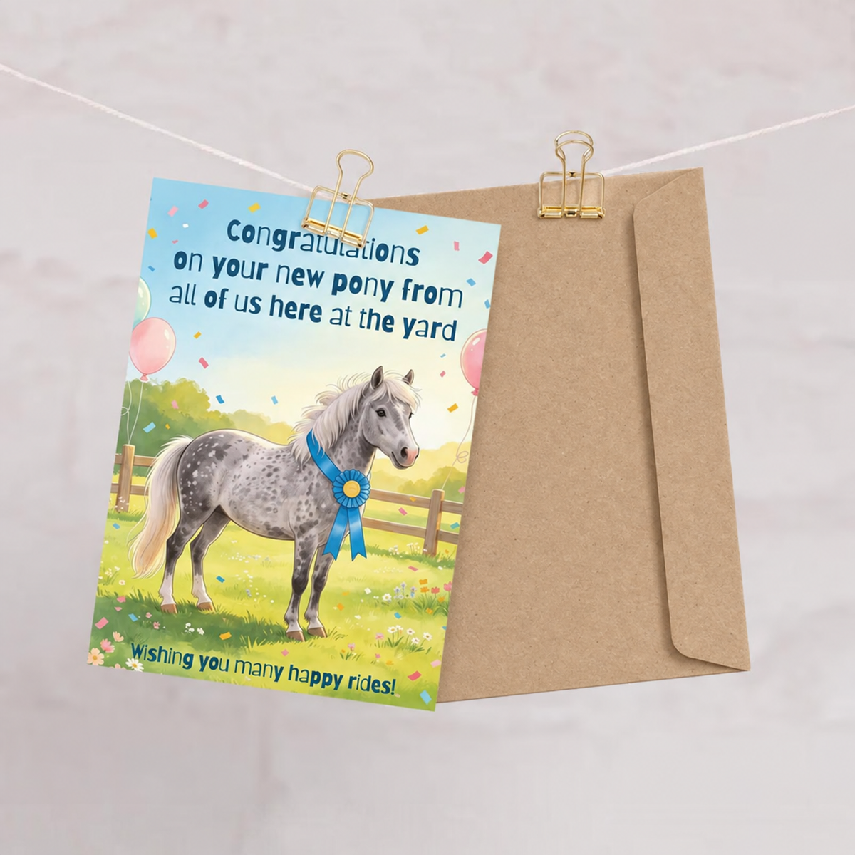 New Pony Day Card — Congratulations on Your New Pony
