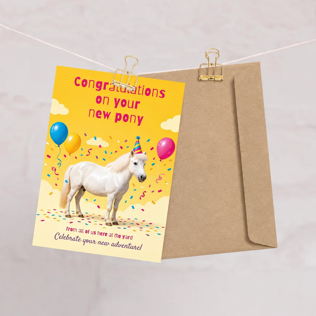 New Pony Day Card — Congratulations on Your New Pony