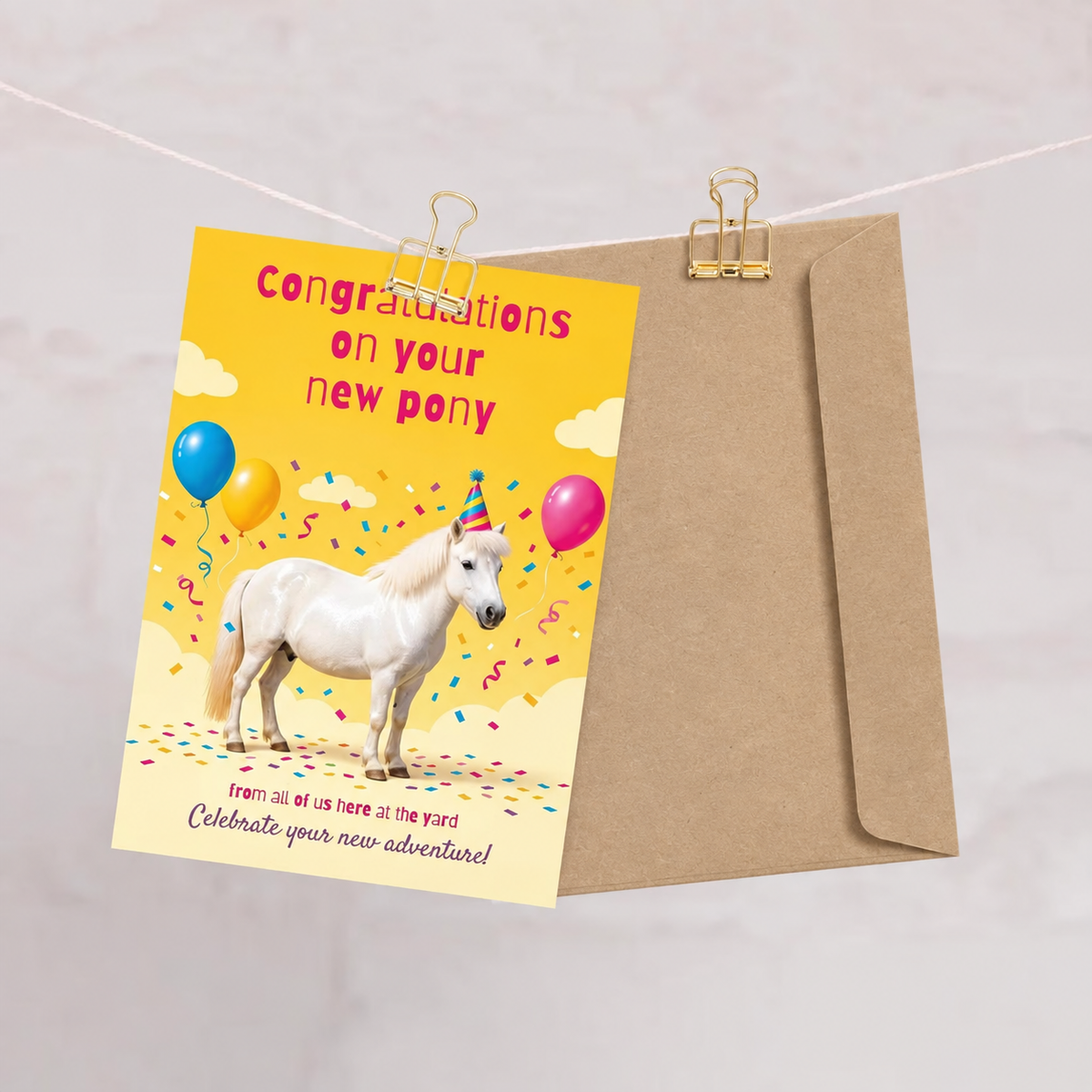New Pony Day Card — Congratulations on Your New Pony