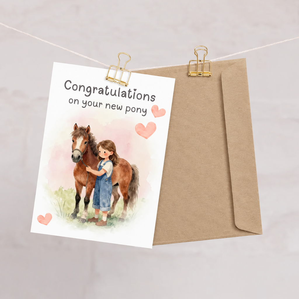 New Pony Day Card — Congratulations on Your New Pony