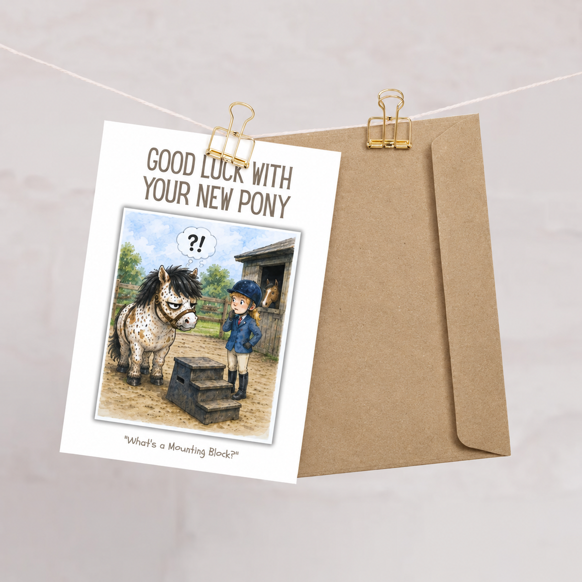 Grumpy Pony© New Pony Day Card — Congratulations on Your New Pony