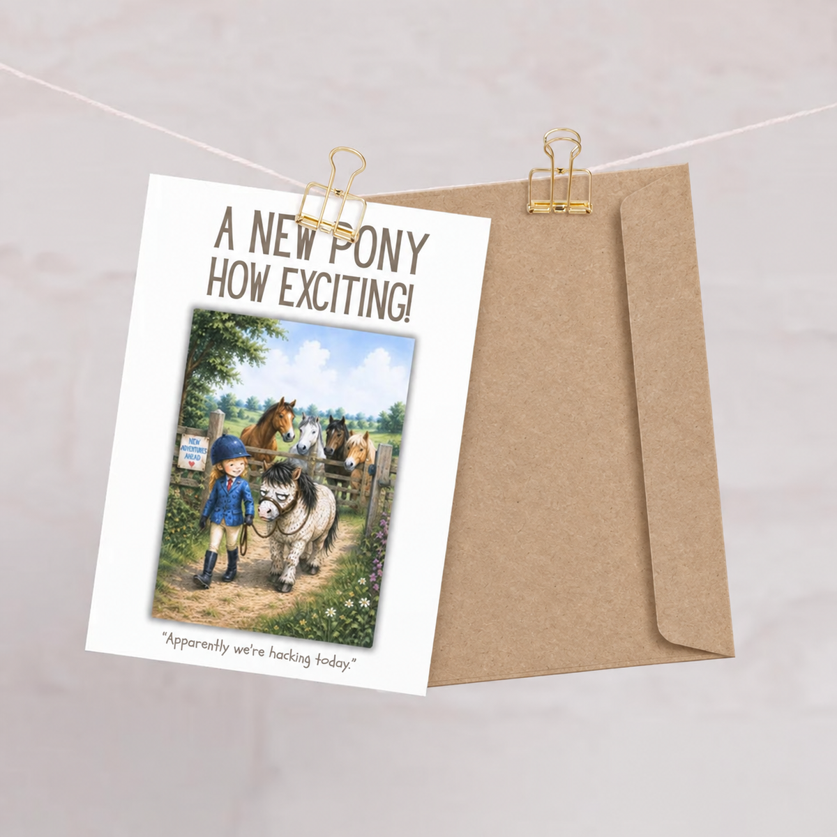 Grumpy Pony© New Pony Day Card — Congratulations on Your New Pony