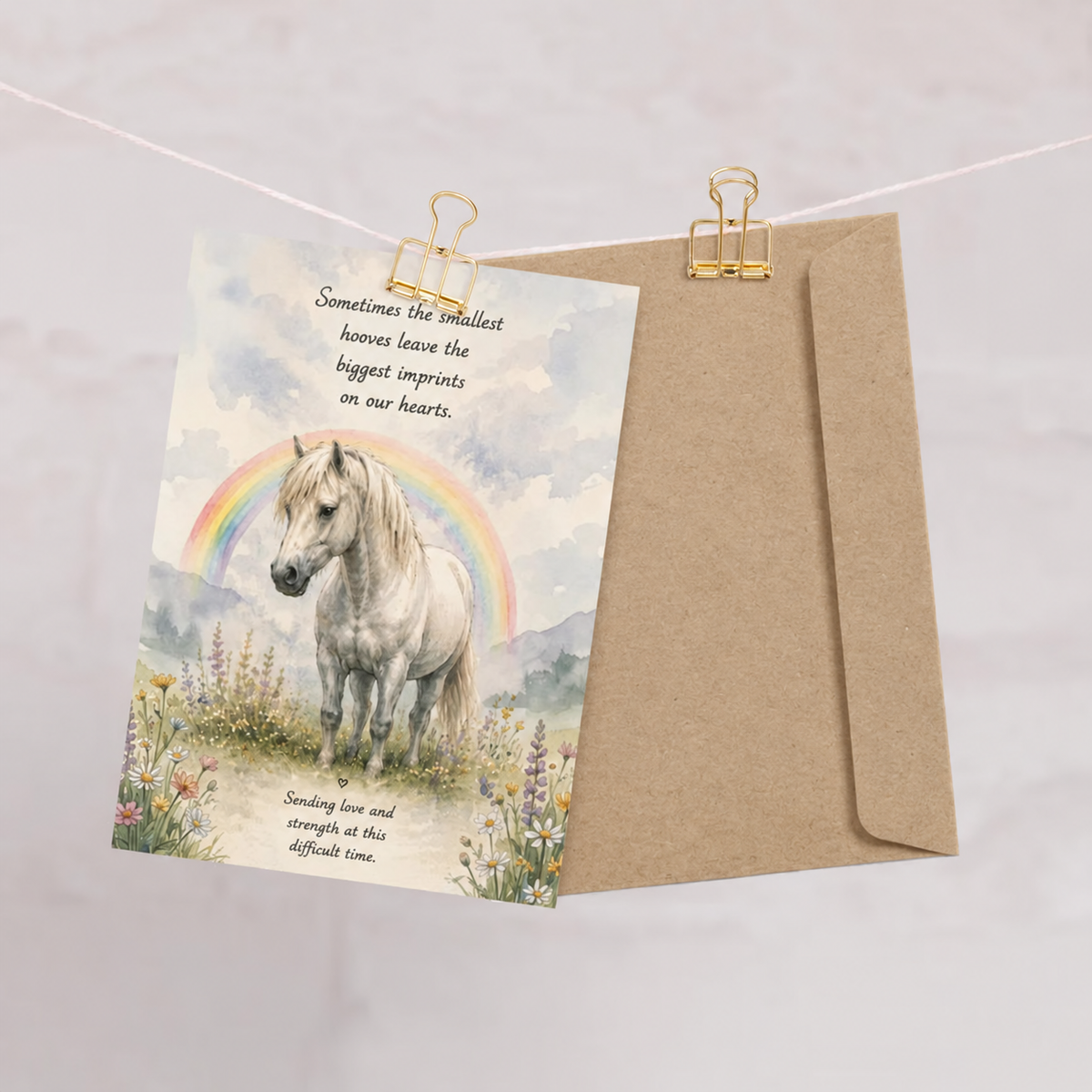 Galloping Free — Equestrian Sympathy Card