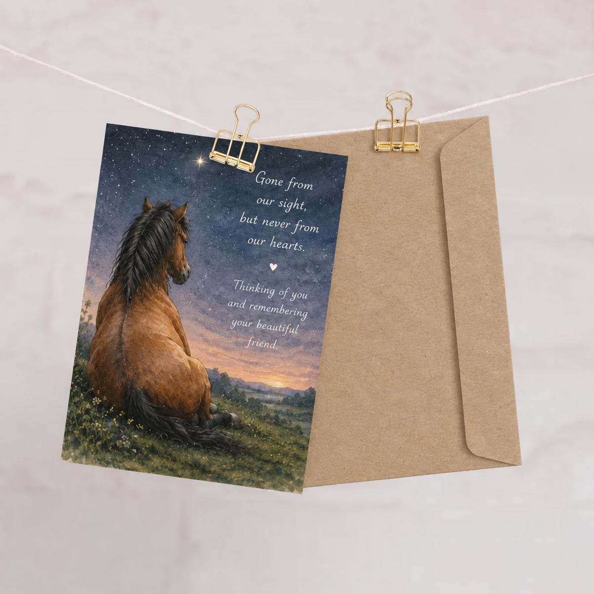 Gone But Never Forgotten — Equestrian Sympathy Card