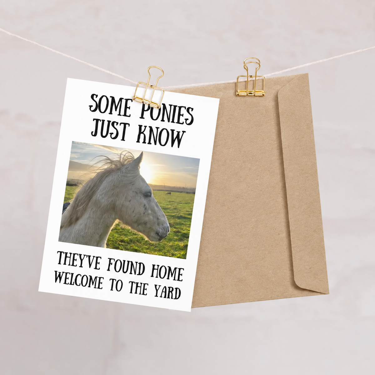 Some Ponies Just Know — Equestrian Greeting Card