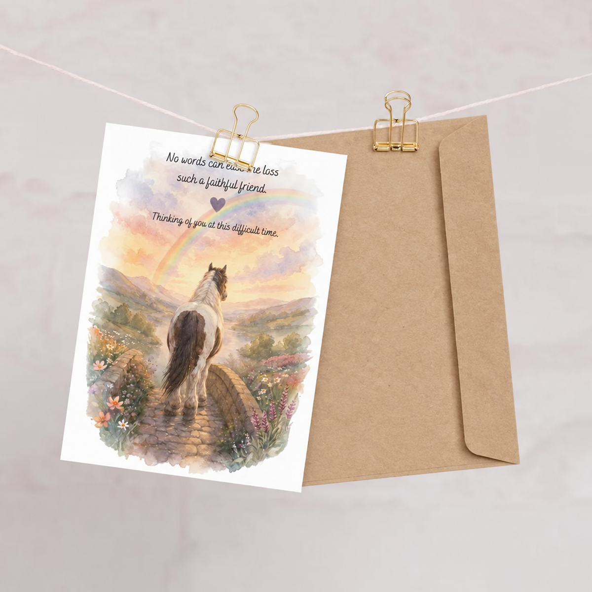 In Loving Memory — Equestrian Sympathy Card