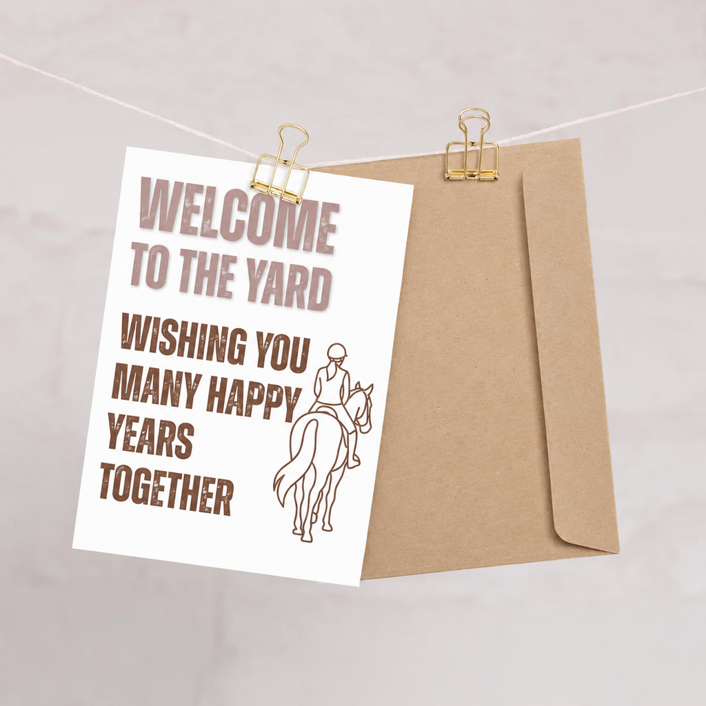 Welcome to the Yard — Equestrian Greeting Card