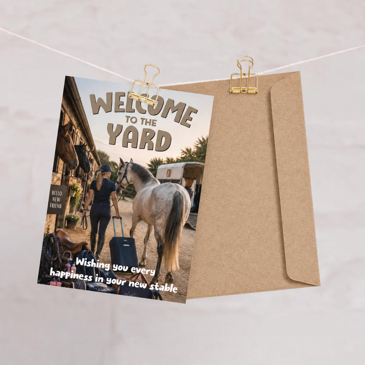 Welcome to the Yard — Equestrian Greeting Card