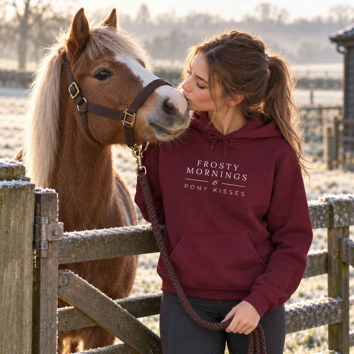 Frosty Mornings & Pony Kisses Equestrian Hoodie