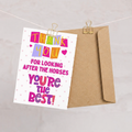 Thank You for Looking After the Horses — Equestrian Greeting Card