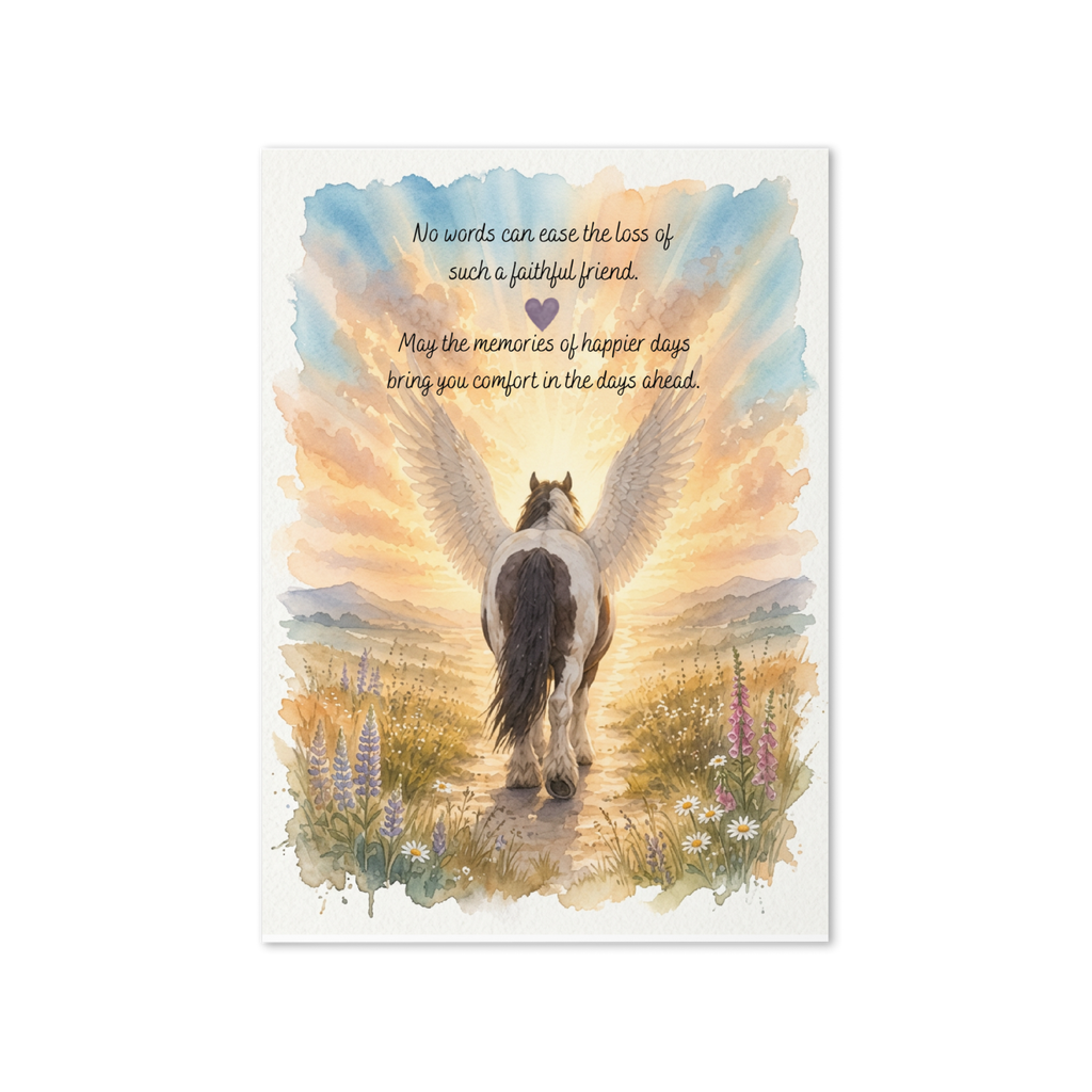 With Sympathy — Equestrian Sympathy Card