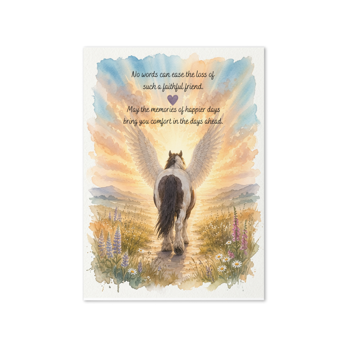 With Sympathy — Equestrian Sympathy Card