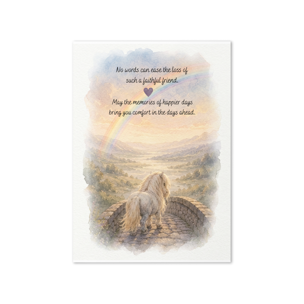 With Sympathy — Horse & Pony Sympathy Card