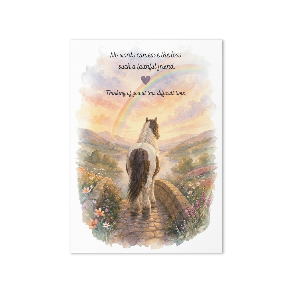 In Loving Memory — Equestrian Sympathy Card