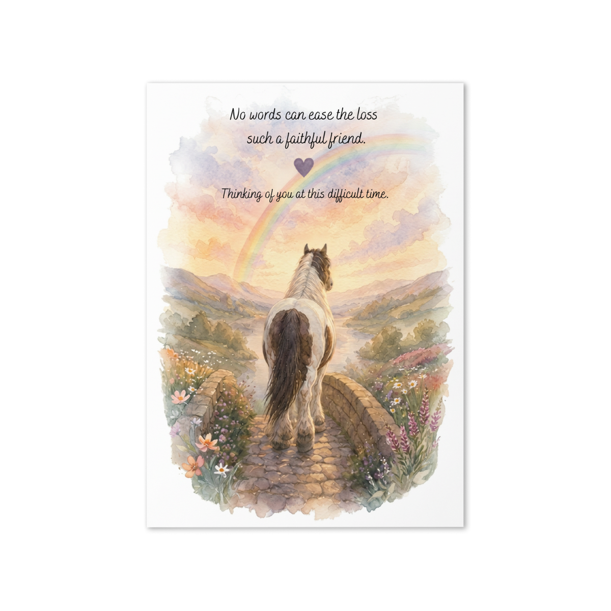 In Loving Memory — Equestrian Sympathy Card