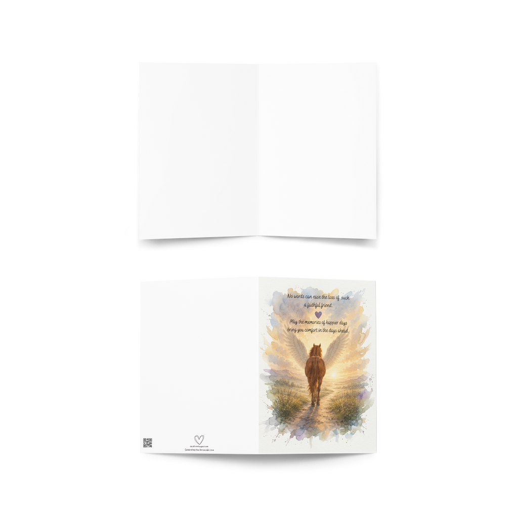 Run Free — Equestrian Sympathy Card