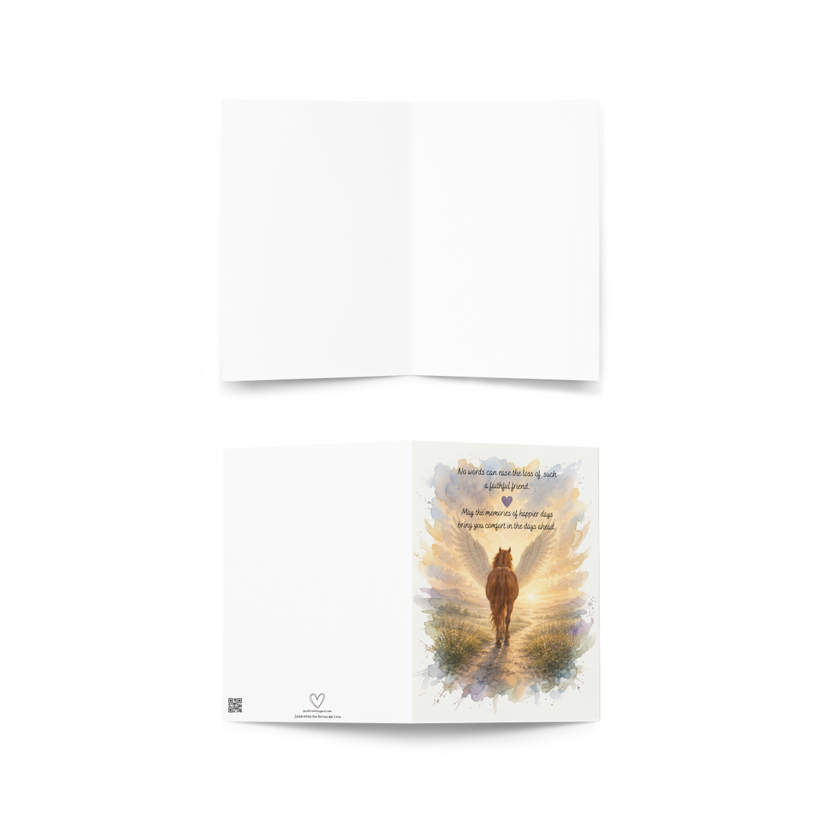 Run Free — Equestrian Sympathy Card