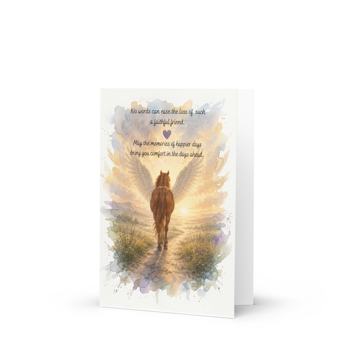 Run Free — Equestrian Sympathy Card