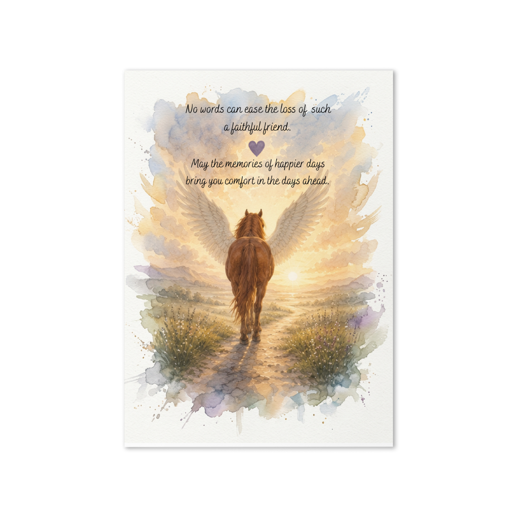 Run Free — Equestrian Sympathy Card
