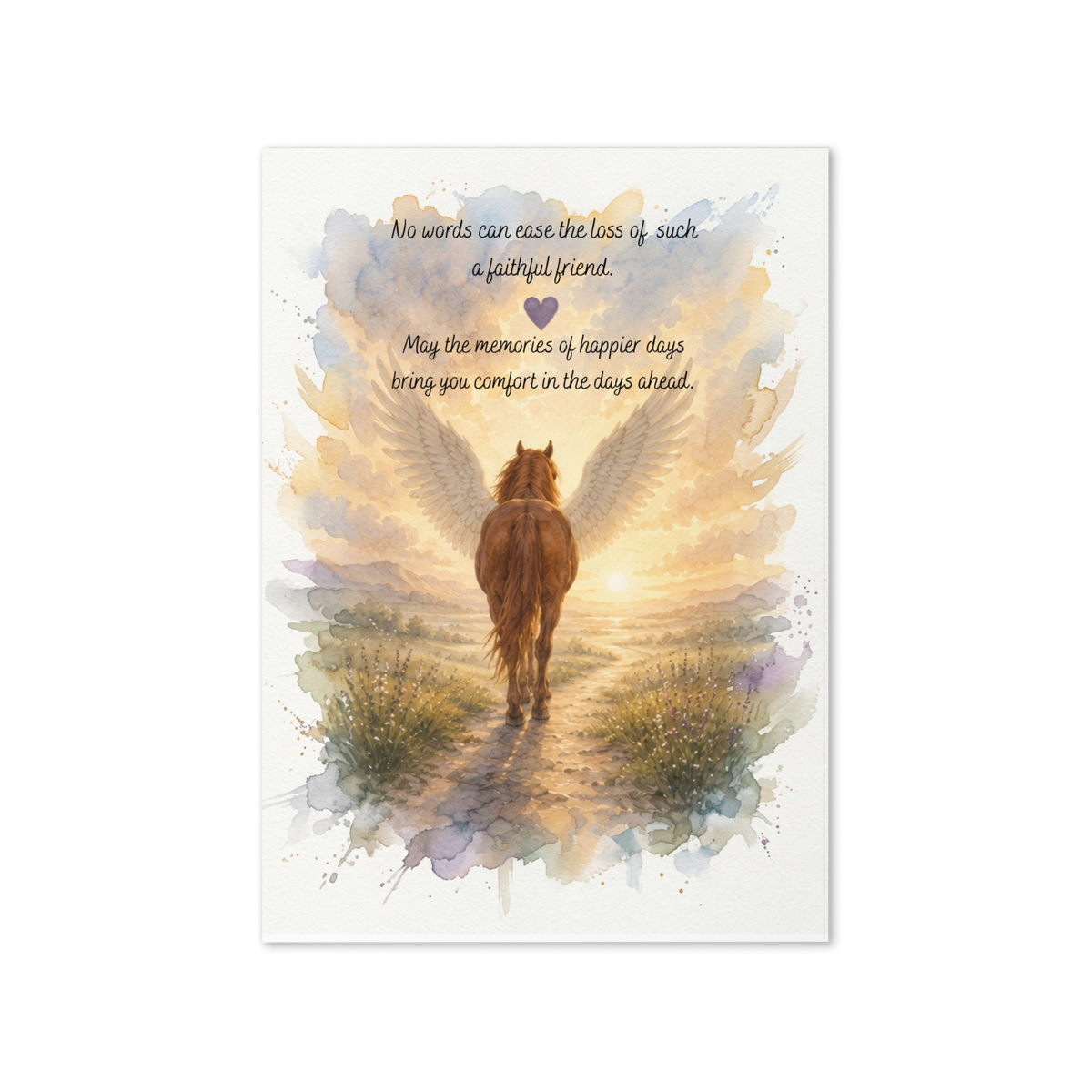 Run Free — Equestrian Sympathy Card
