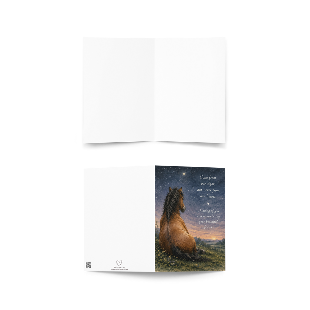Gone But Never Forgotten — Equestrian Sympathy Card