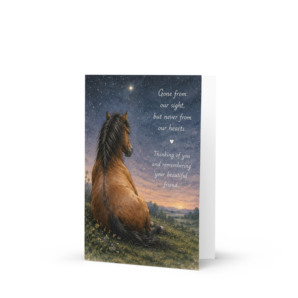 Gone But Never Forgotten — Equestrian Sympathy Card