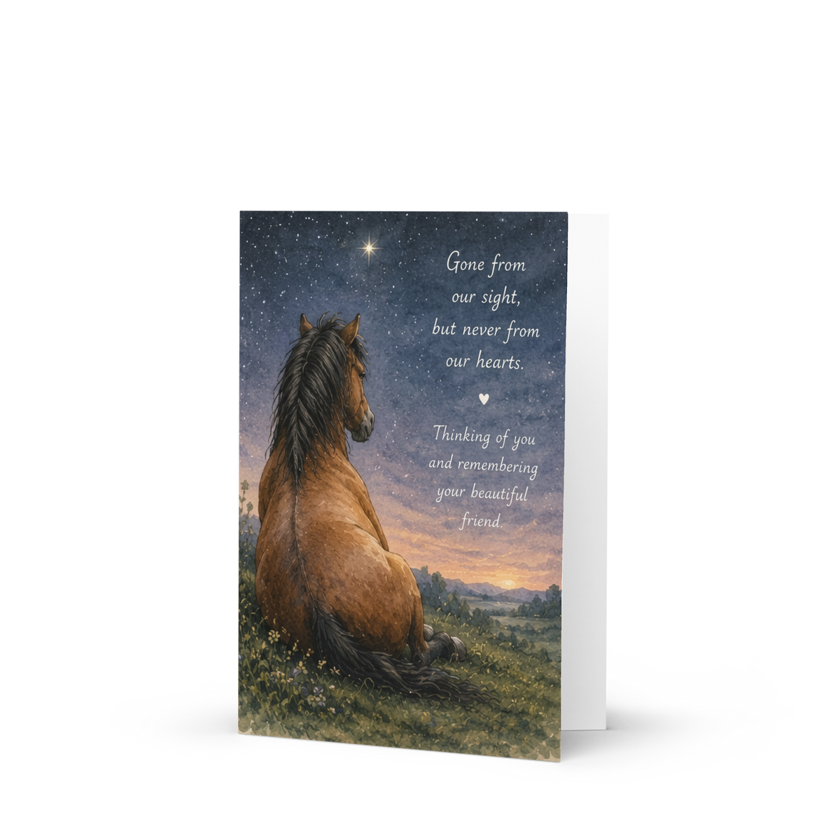 Gone But Never Forgotten — Equestrian Sympathy Card