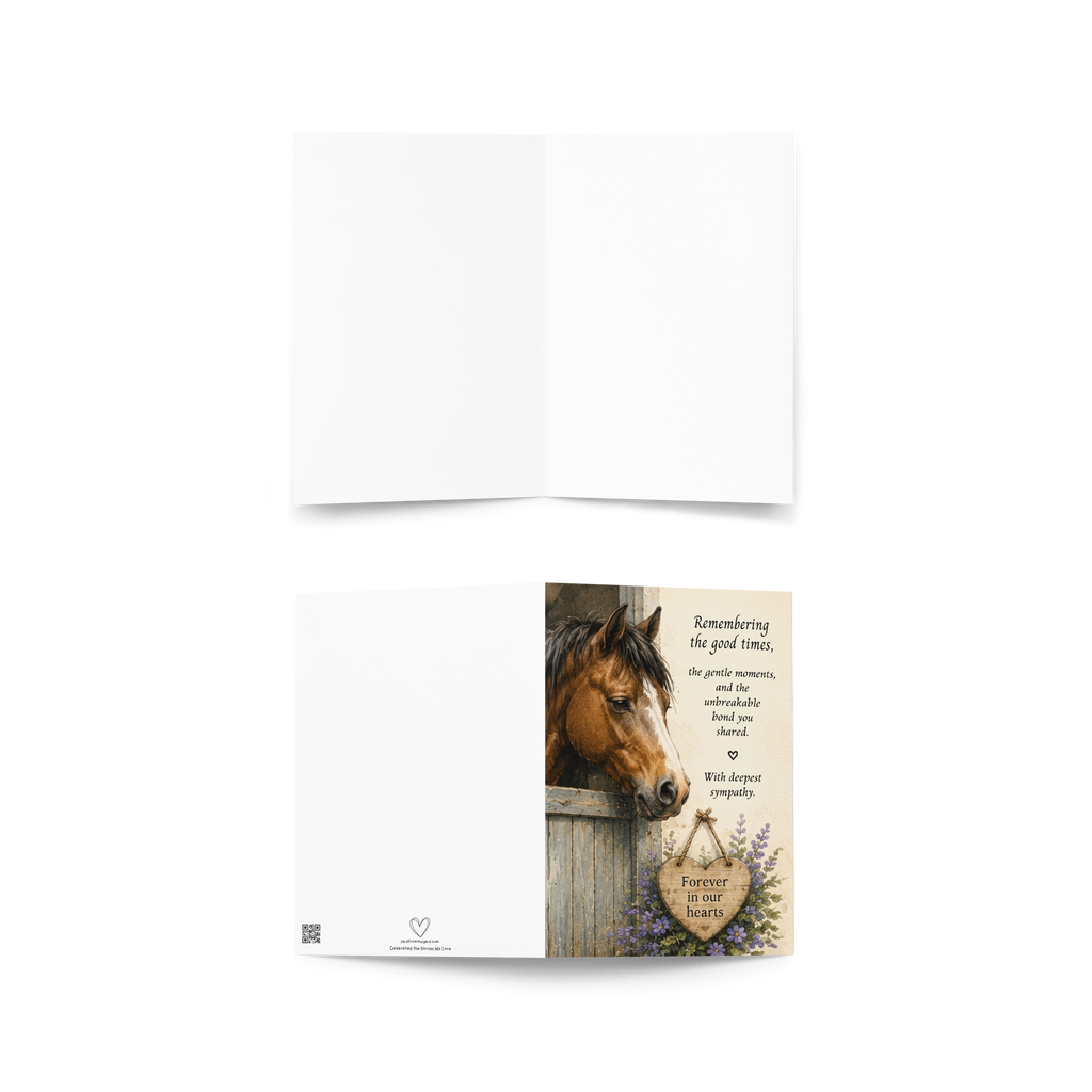 Always in Our Hearts — Equestrian Sympathy Card