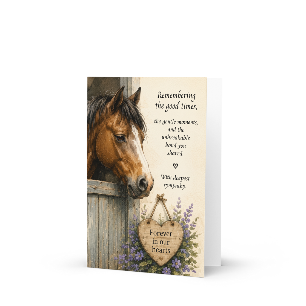 Always in Our Hearts — Equestrian Sympathy Card