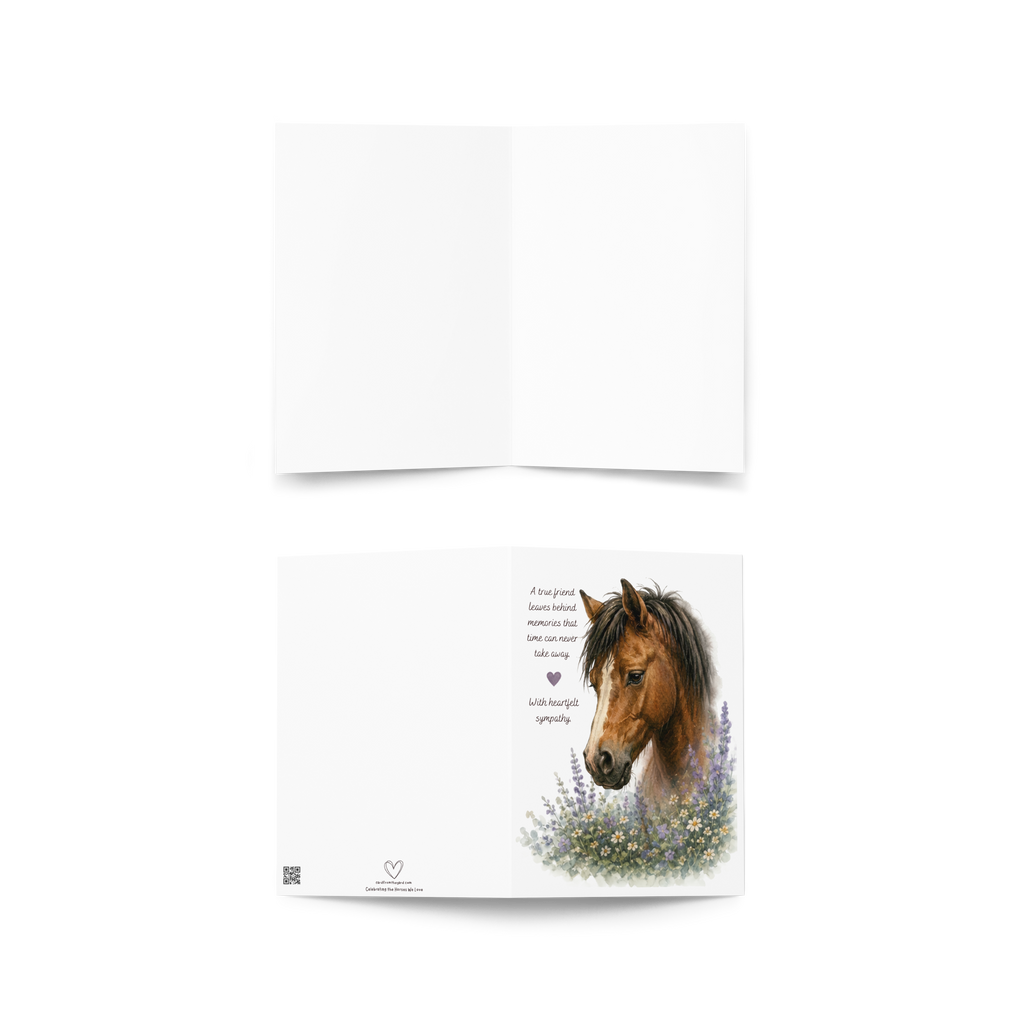 No Words, Just Love — Equestrian Sympathy Card