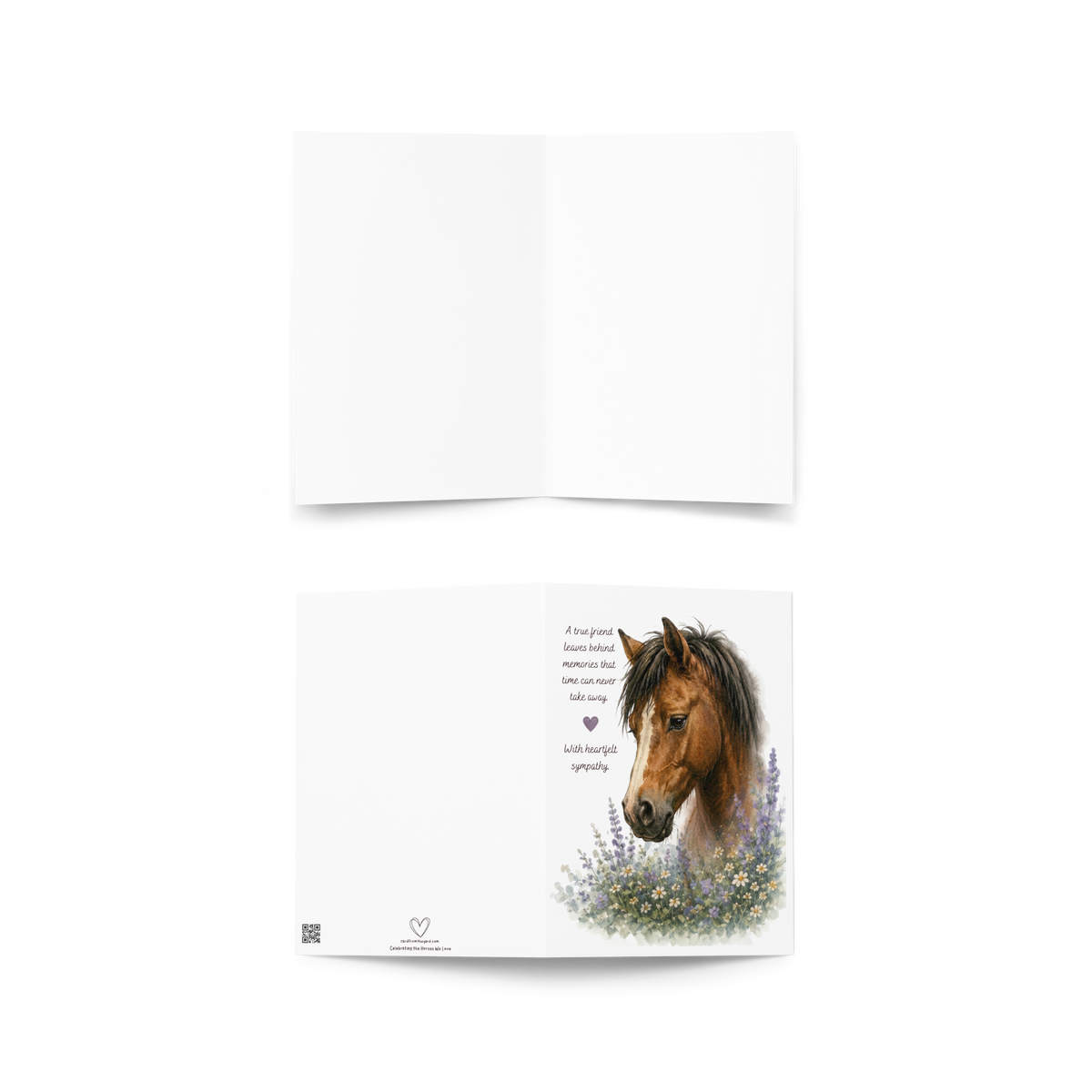 No Words, Just Love — Equestrian Sympathy Card