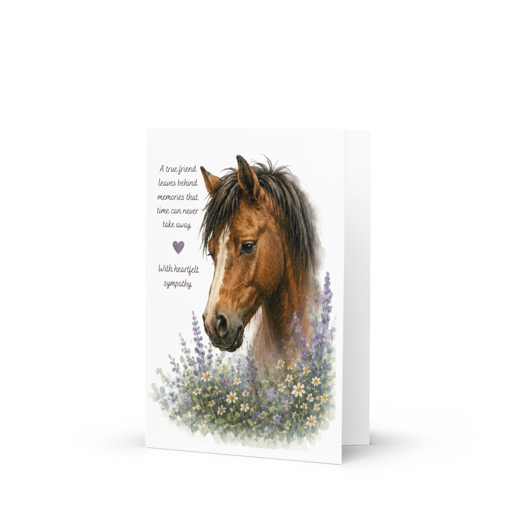 No Words, Just Love — Equestrian Sympathy Card