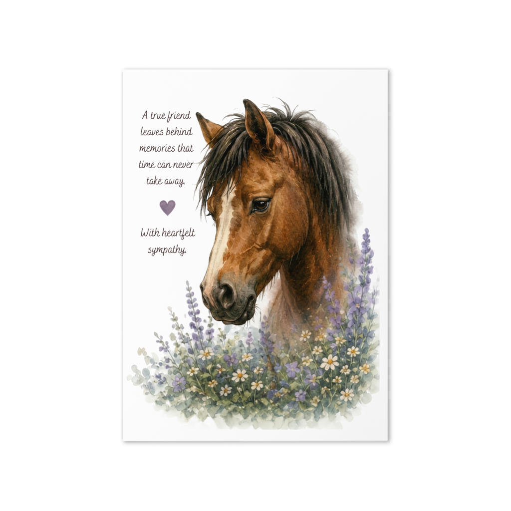 No Words, Just Love — Equestrian Sympathy Card
