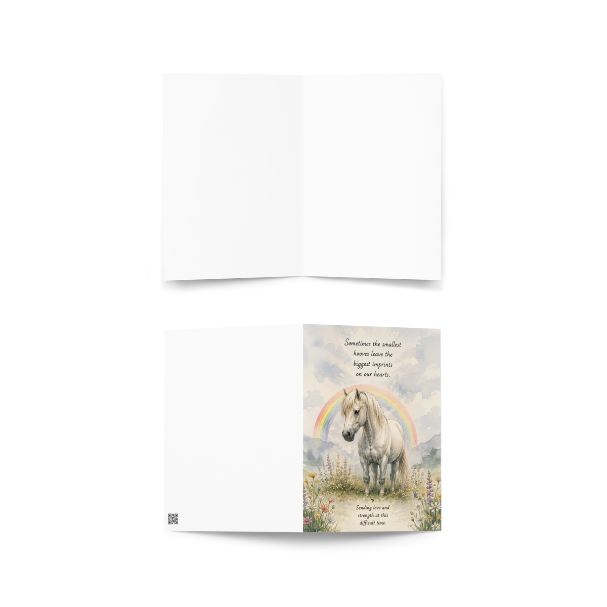 Galloping Free — Equestrian Sympathy Card
