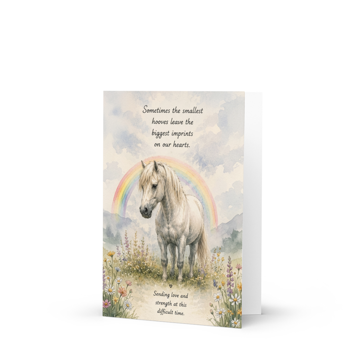 Galloping Free — Equestrian Sympathy Card