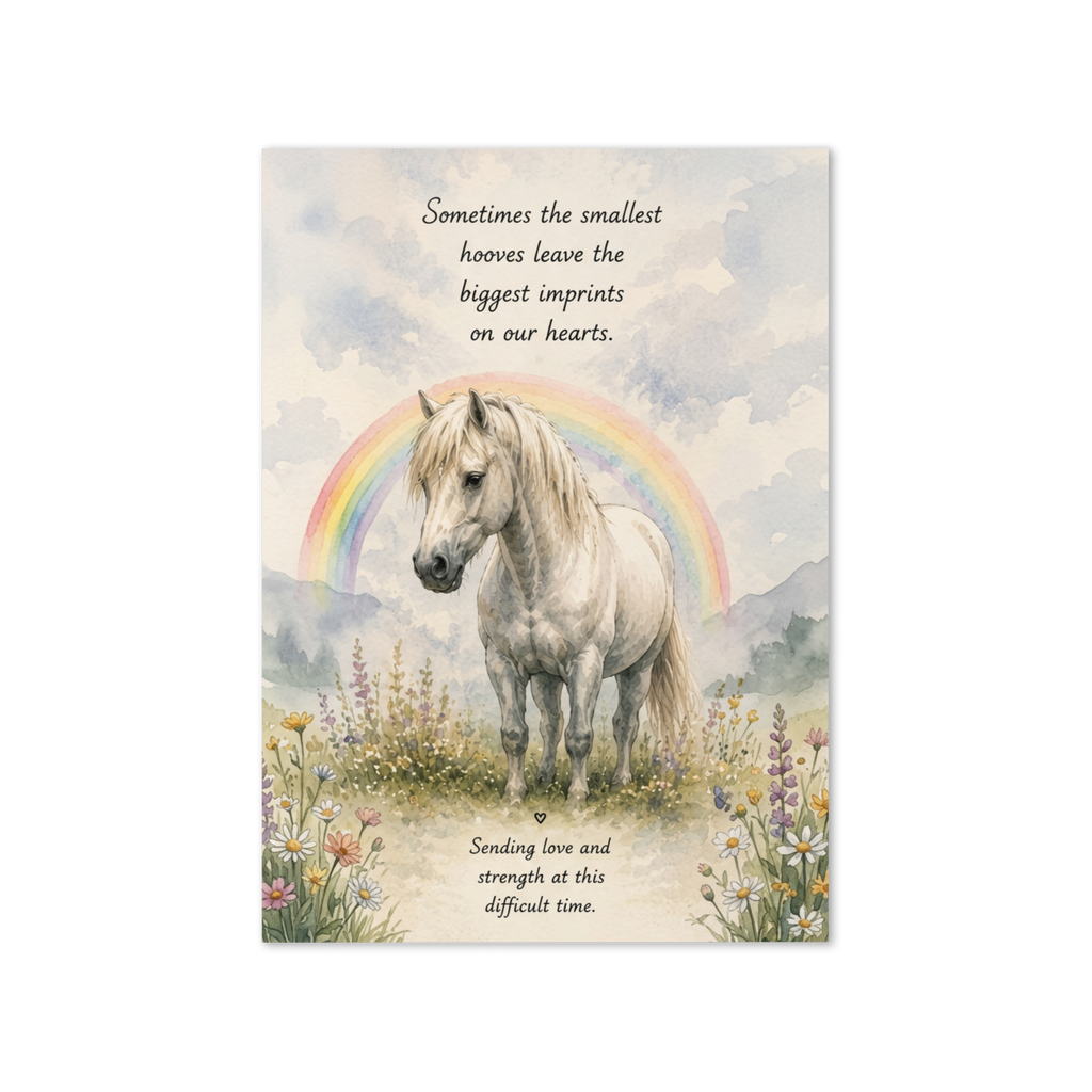 Galloping Free — Equestrian Sympathy Card