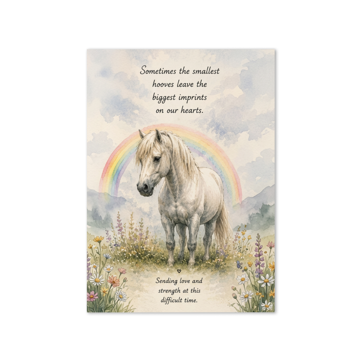 Galloping Free — Equestrian Sympathy Card
