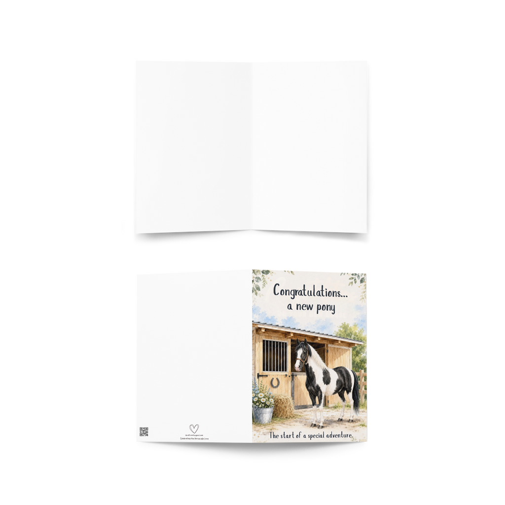New Pony Day Card — Congratulations on Your New Pony