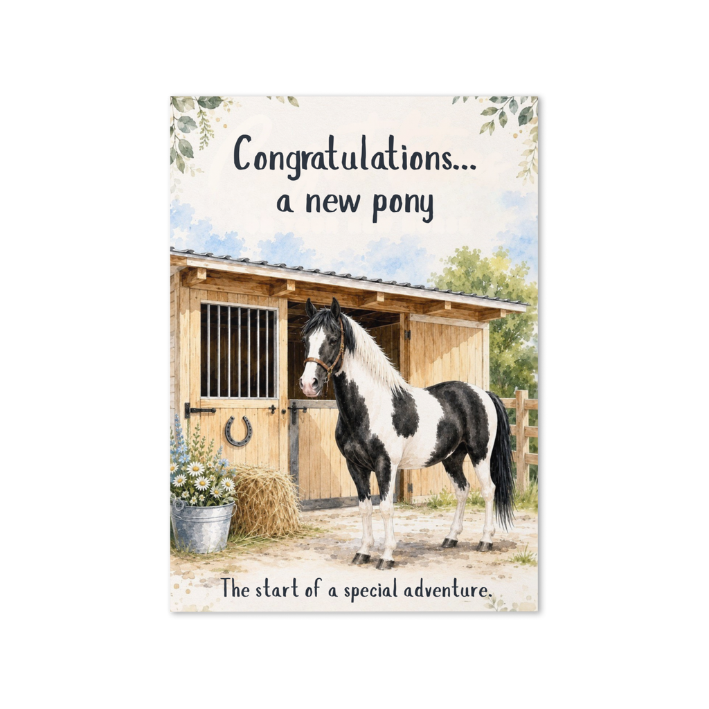 New Pony Day Card — Congratulations on Your New Pony