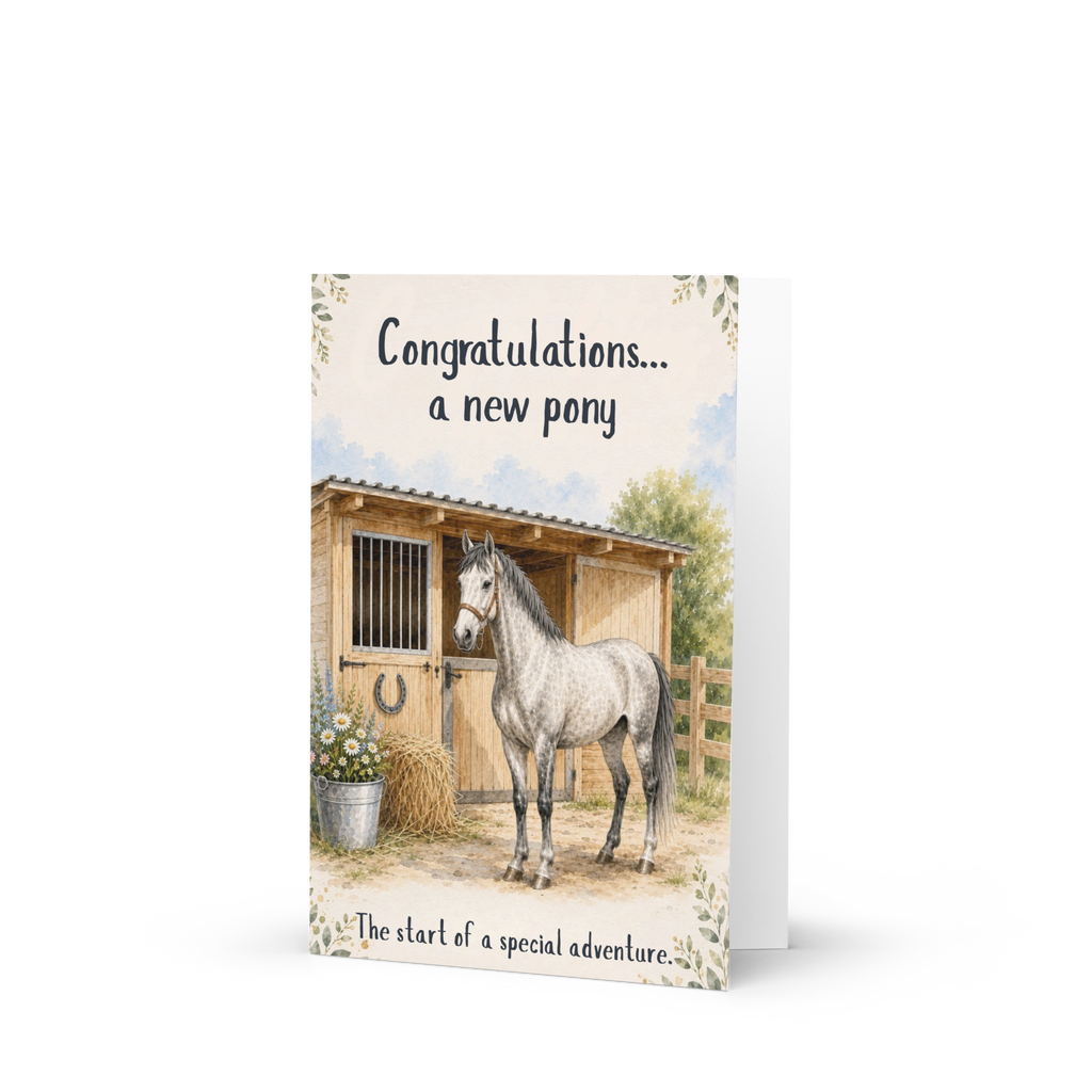 New Pony Day Card — Congratulations on Your New Pony