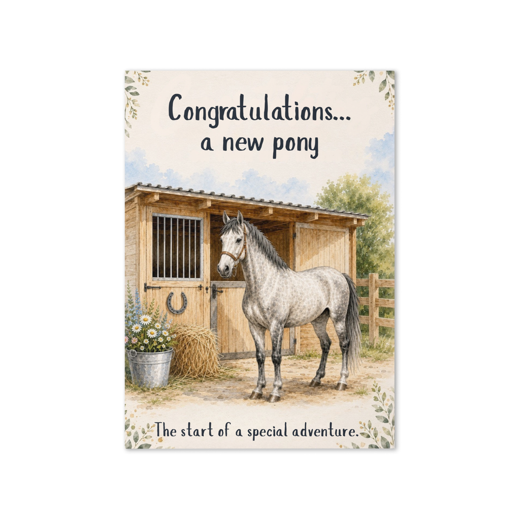 New Pony Day Card — Congratulations on Your New Pony