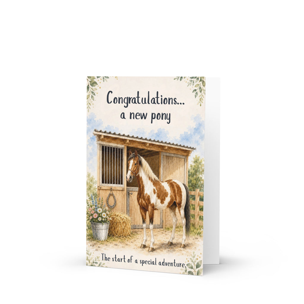 New Pony Day Card — Congratulations on Your New Pony