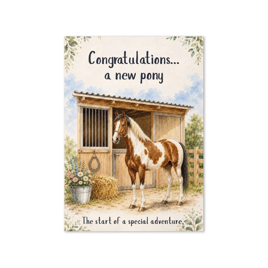 New Pony Day Card — Congratulations on Your New Pony