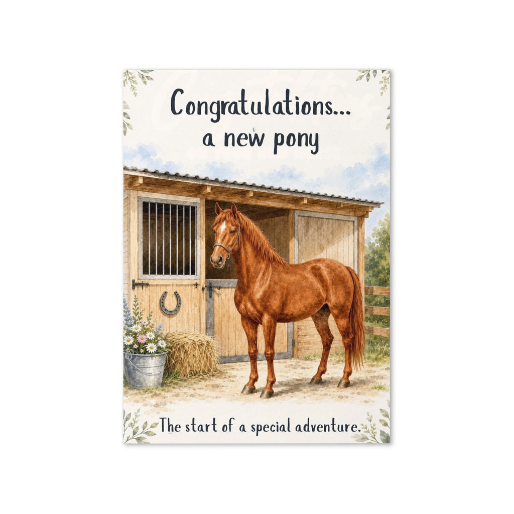 New Pony Day Card — Congratulations on Your New Pony