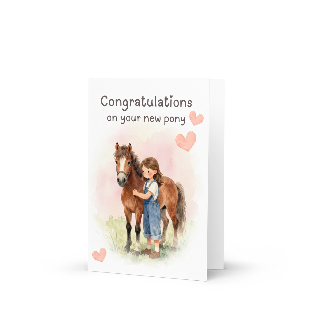 New Pony Day Card — Congratulations on Your New Pony