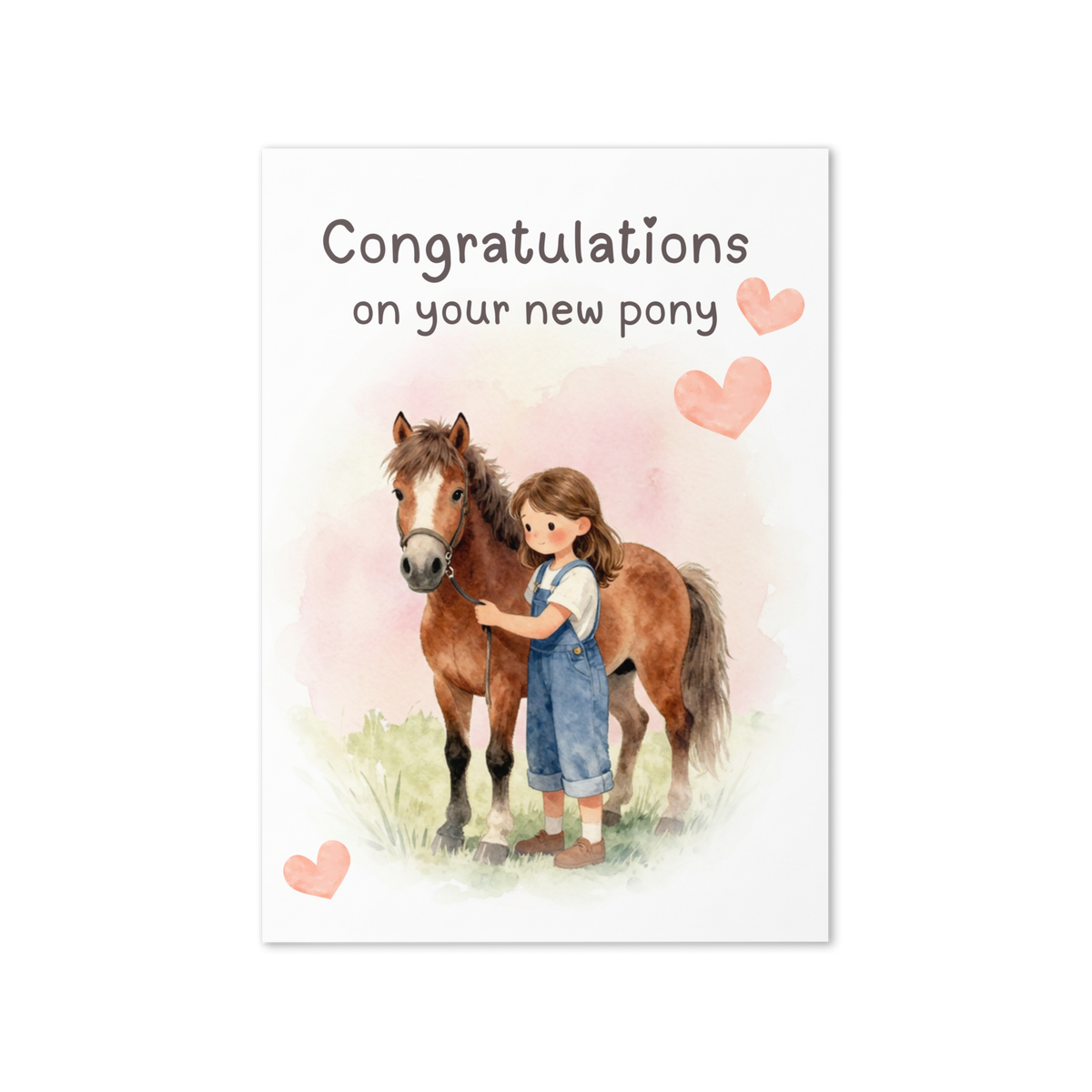 New Pony Day Card — Congratulations on Your New Pony